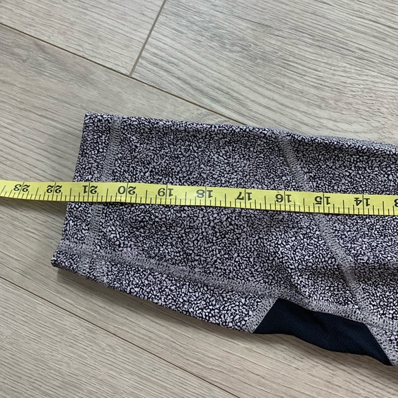 Lululemon Pace Rival Crop Leggings (22") Sea Spray Alpine White Dark Chrome/ Blk - Picture 14 of 16